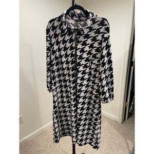 MLLE Gabrielle Black/White Houndstooth Dress - Size 3X